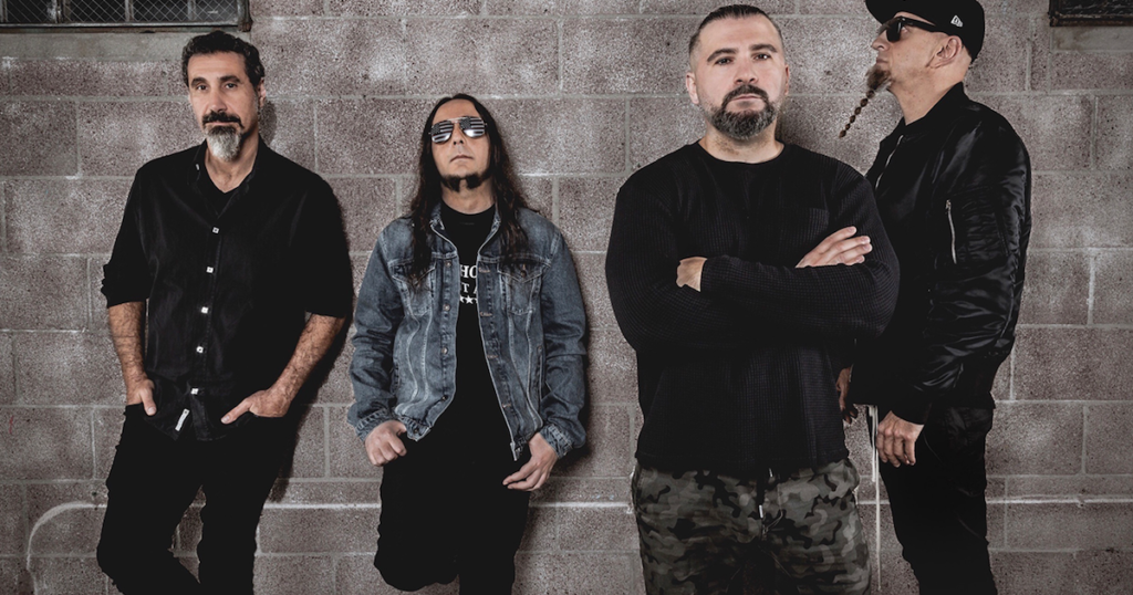 Tour poster for System of a Down and Faith No More in Australia in 2027