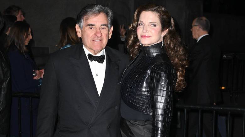 Stephanie Seymour and Peter Brant pose together at the 2025 CFDA Awards