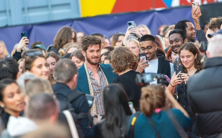 Andrew Garfield at the We Live in Time premiere during the 2024 BFI London Film Festival