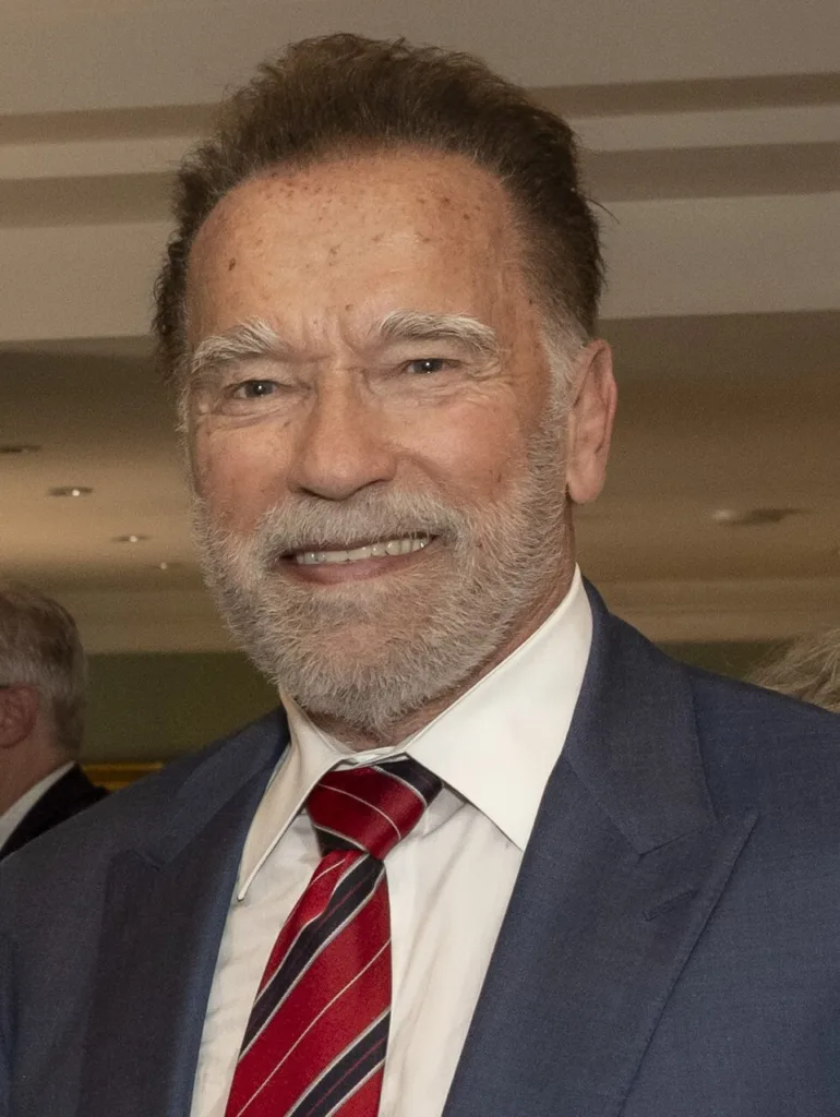 Arnold Schwarzenegger at a Mount Vernon naturalization ceremony in 2025