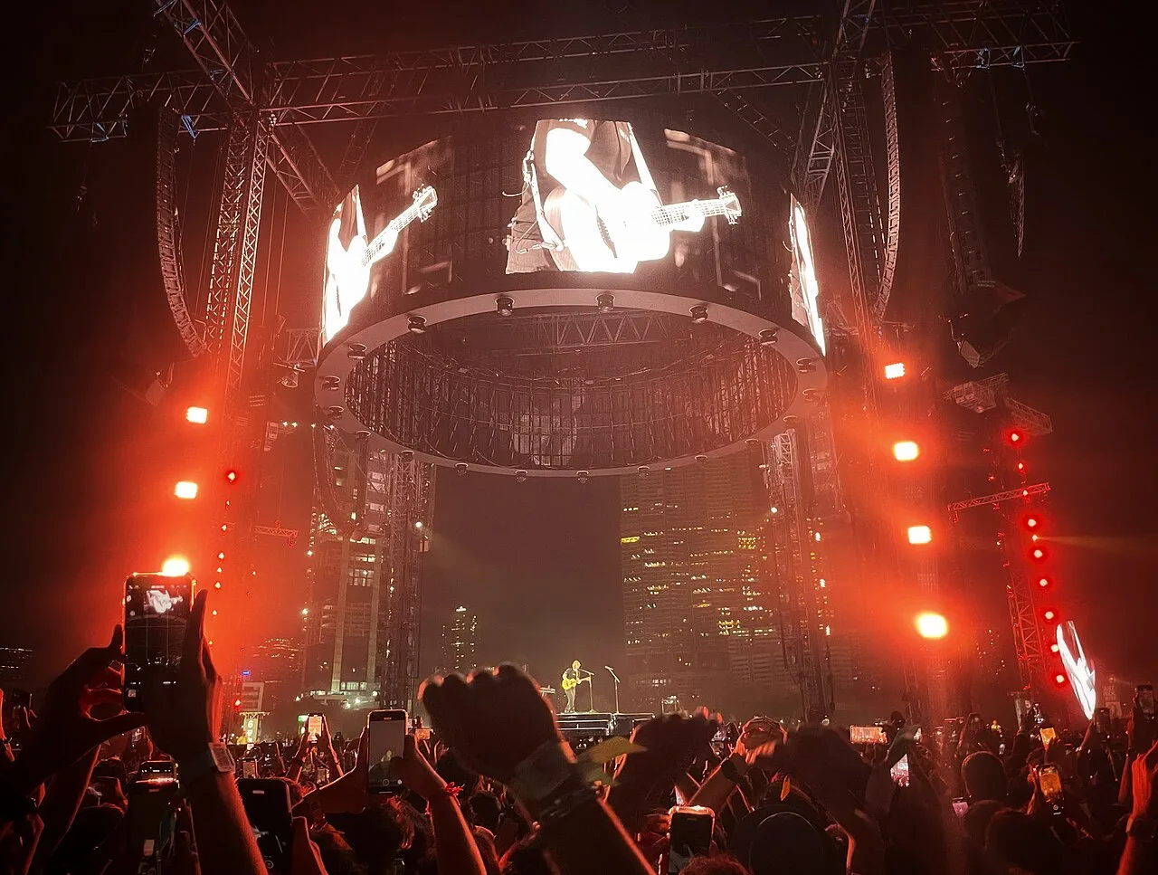 Open the featured image for KKR BookMyShow Deal Signals India’s Live Entertainment Boom Ed Sheeran performing in Mumbai during his 2024 tour