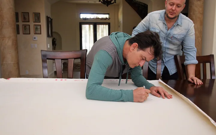 Charlie Sheen during a public appearance