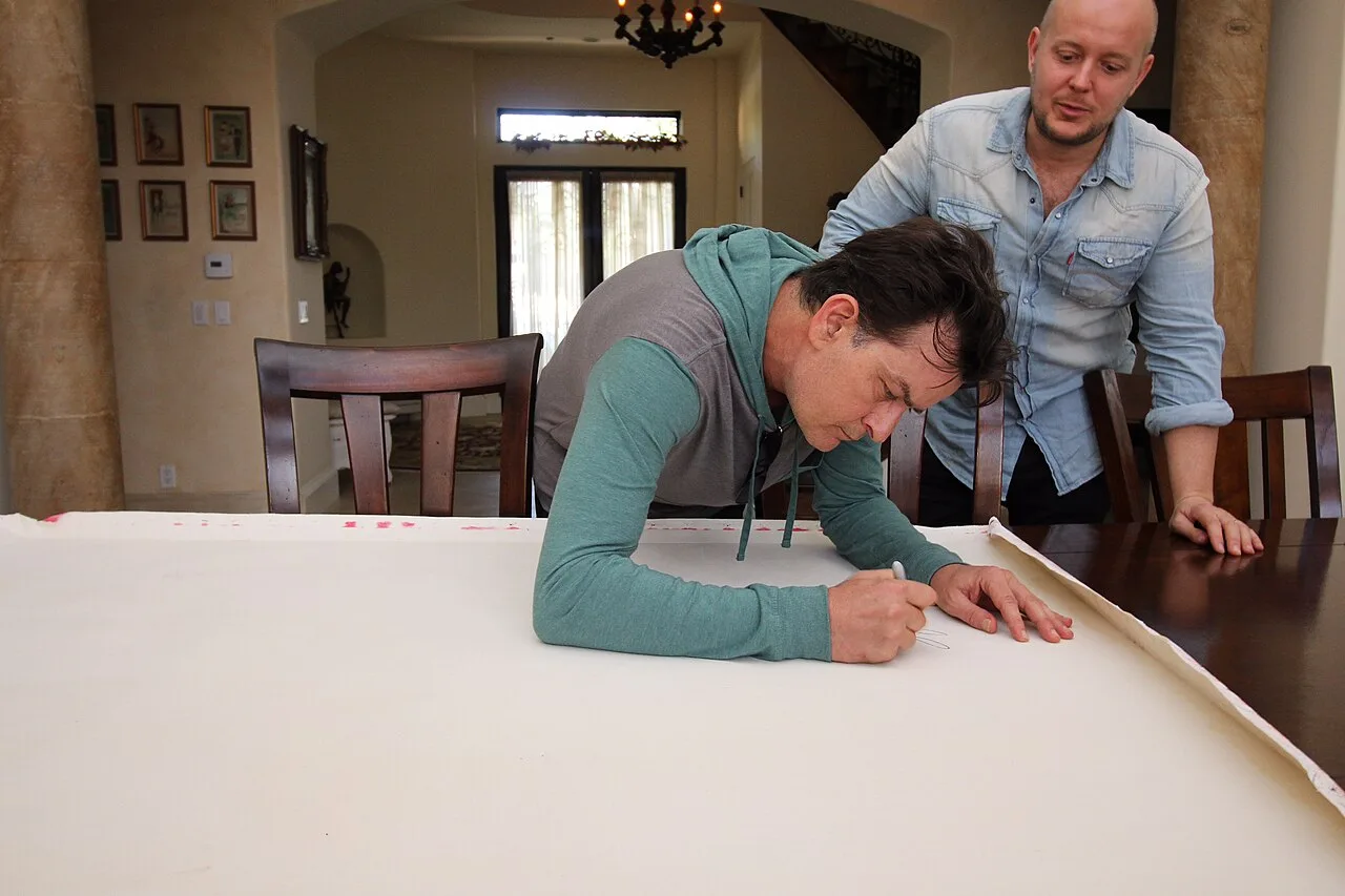 Open the featured image for Charlie Sheen Mostly Sheenius Podcast Turns Fame Into a New Media Business Charlie Sheen during a public appearance