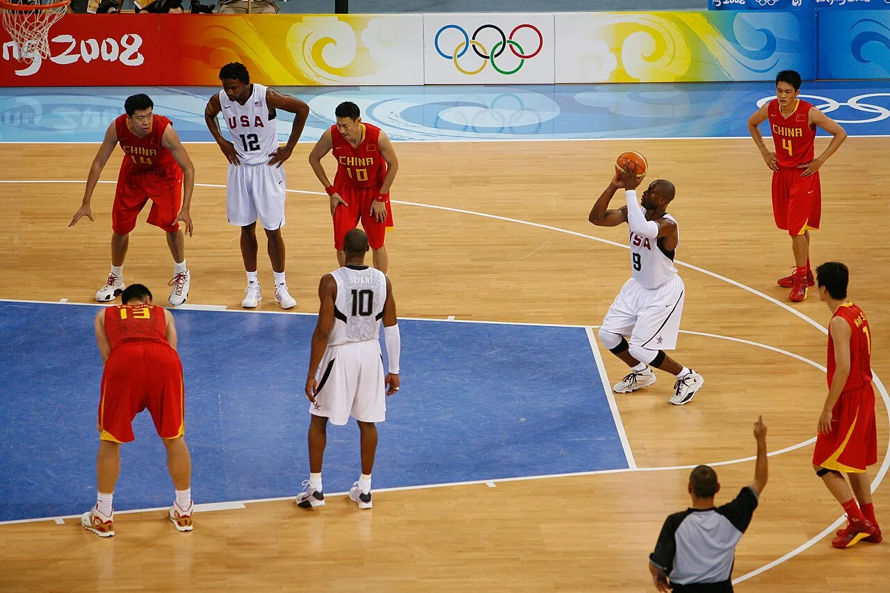Open the featured image for Gabrielle Union Dwyane Wade Anniversary Marks 12 Years of Marriage Dwyane Wade taking a free throw for the United States at the 2008 Beijing Olympics