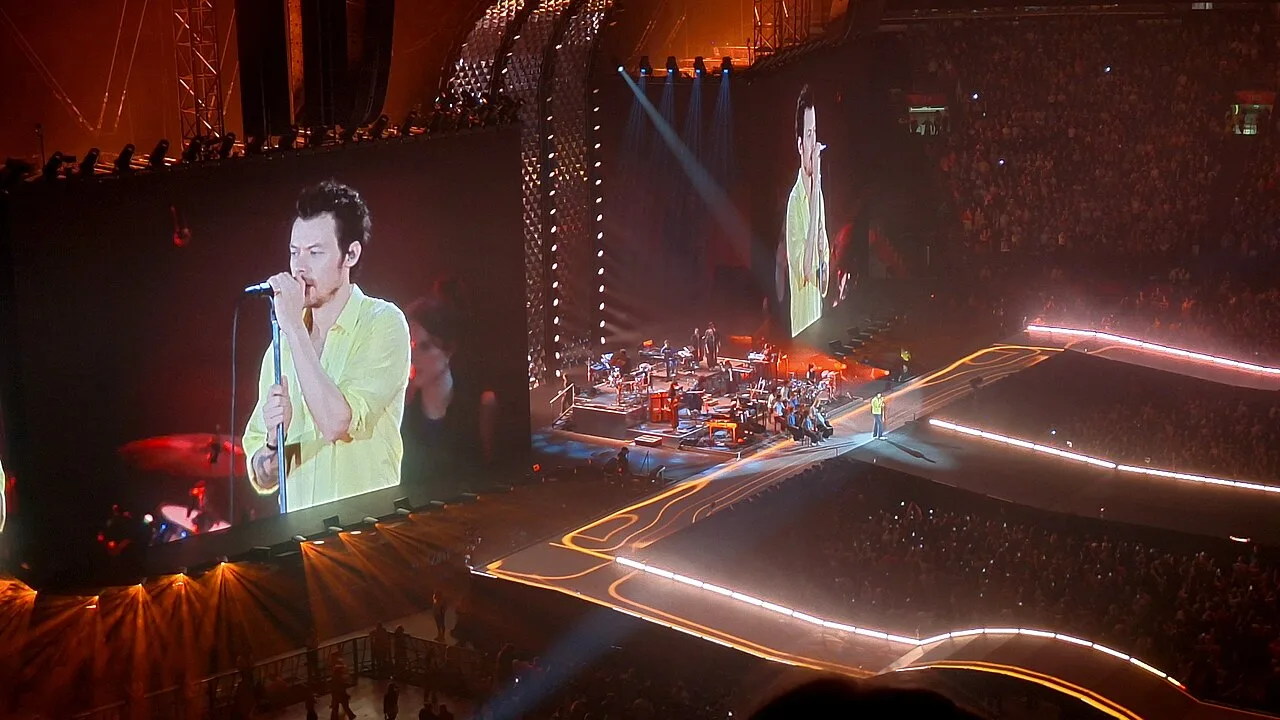 Open the featured image for Harry Styles MSG Residency Opens a 30-Night New York Run Harry Styles performing on stage during the Together, Together tour in Amsterdam in 2026