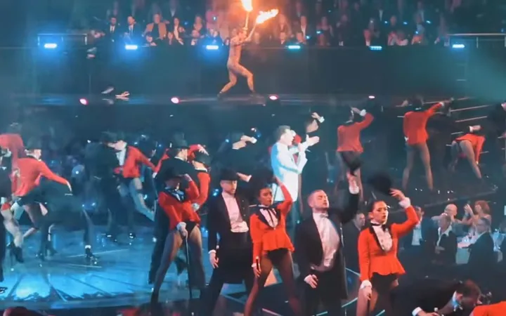 Hugh Jackman at the BRIT Awards in 2019