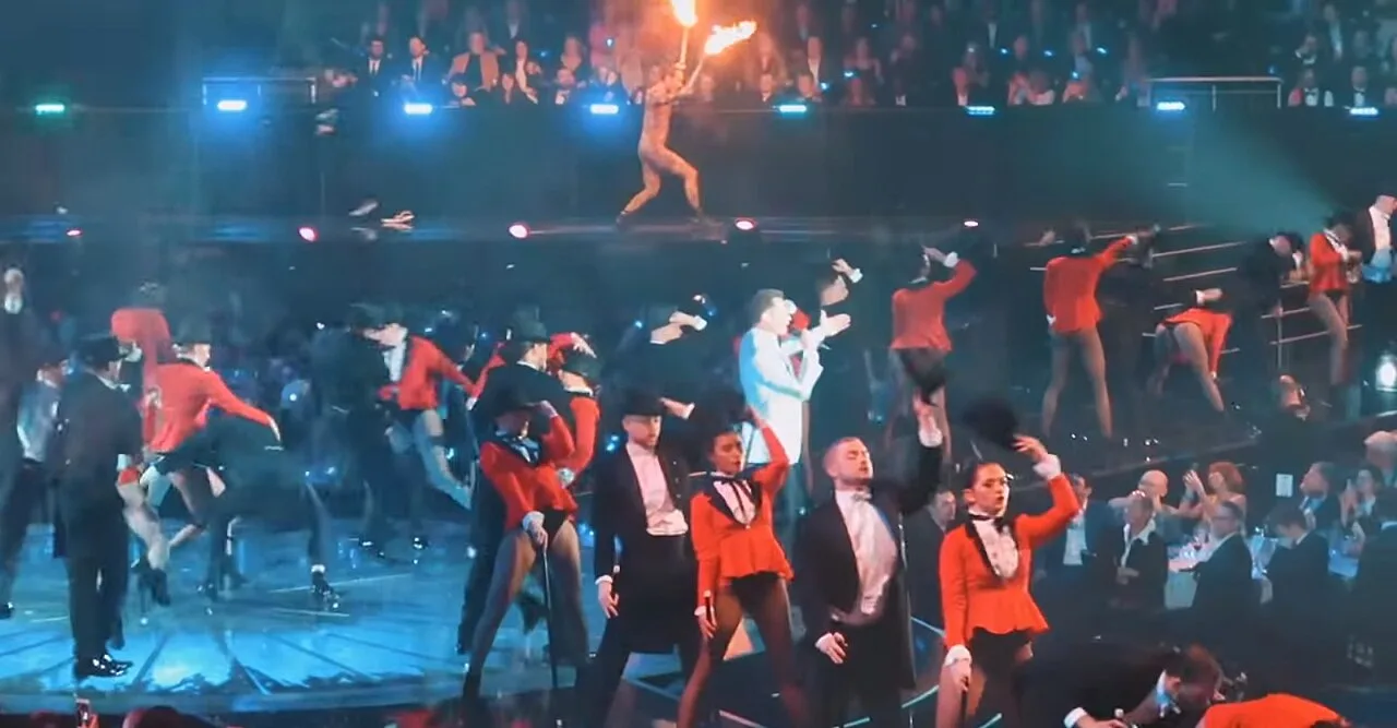 Hugh Jackman at the BRIT Awards in 2019