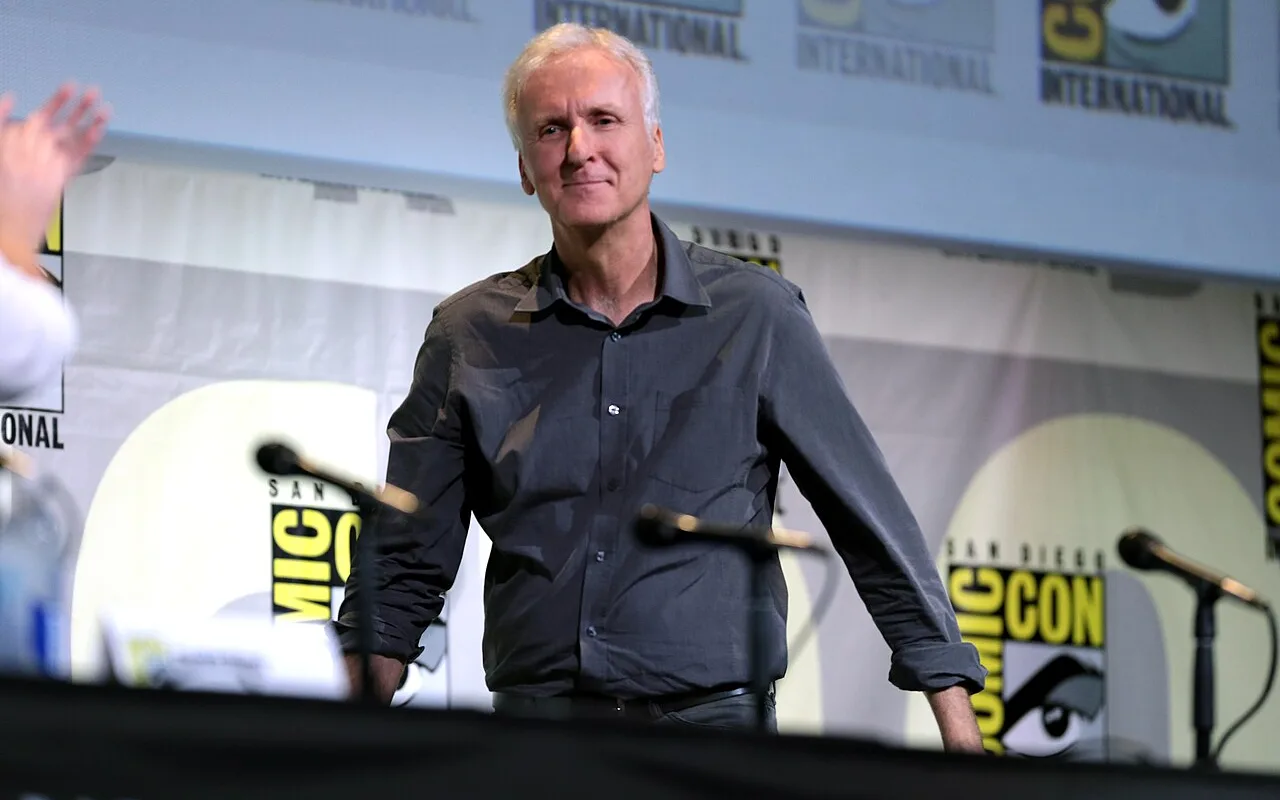 James Cameron speaking at San Diego Comic-Con in 2016