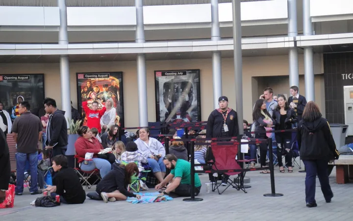 Fans gathered for a Harry Potter premiere, the franchise that made Jessie Cave famous