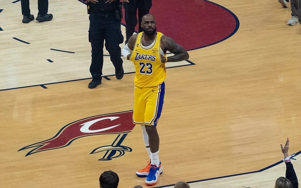 LeBron James during a Los Angeles Lakers game in January 2026