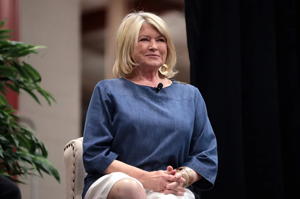 Martha Stewart speaking at a 2019 home and garden event in Arizona