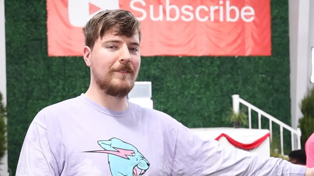 MrBeast speaking on camera in a YouTube video