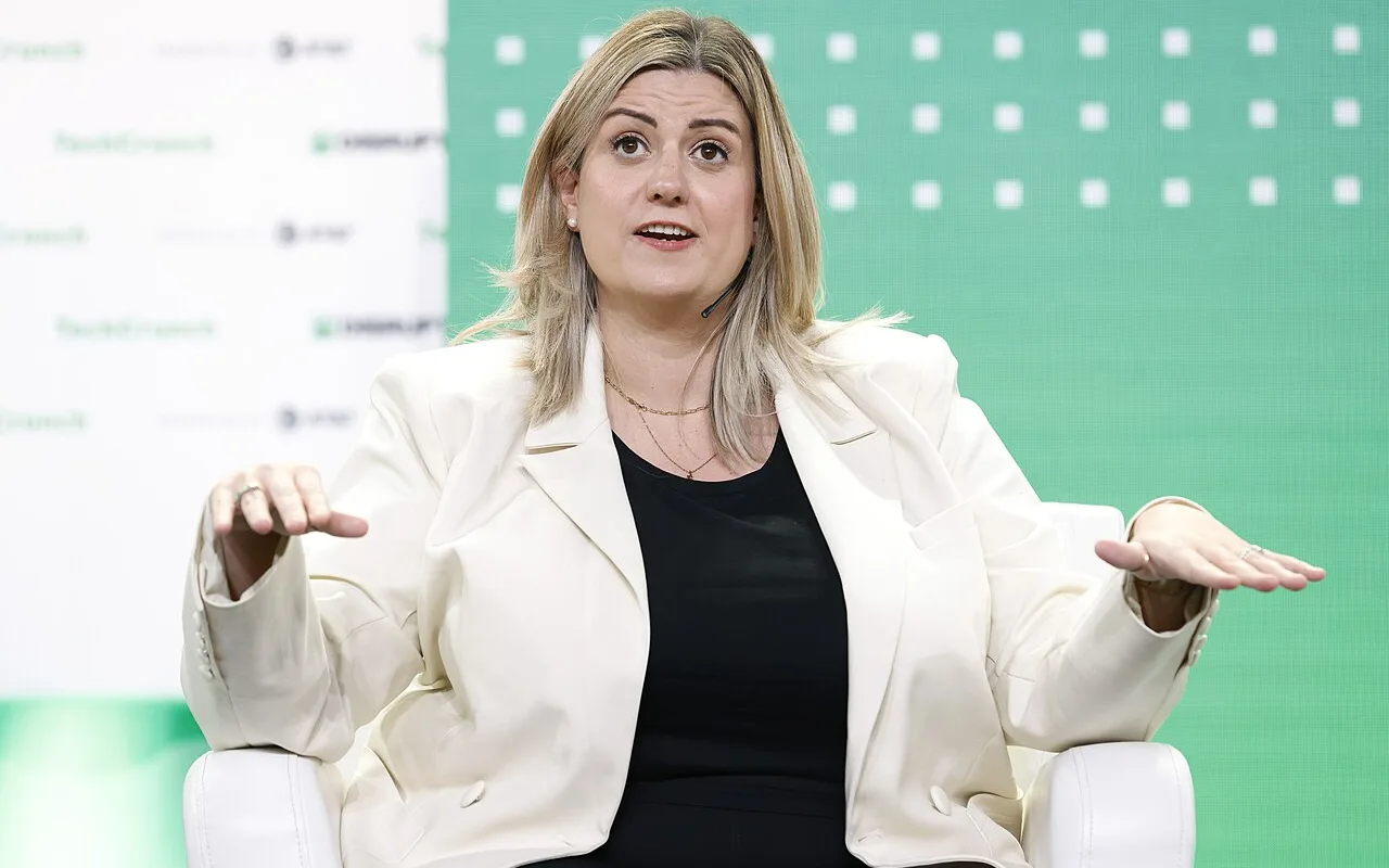 OnlyFans executive Keily Blair speaking at TechCrunch Disrupt 2022