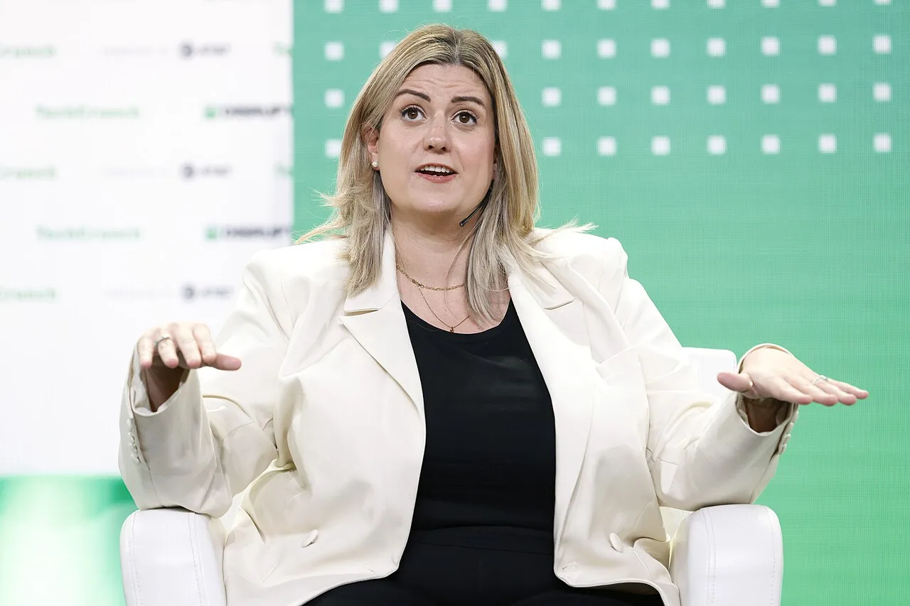 OnlyFans executive Keily Blair speaking at TechCrunch Disrupt 2022
