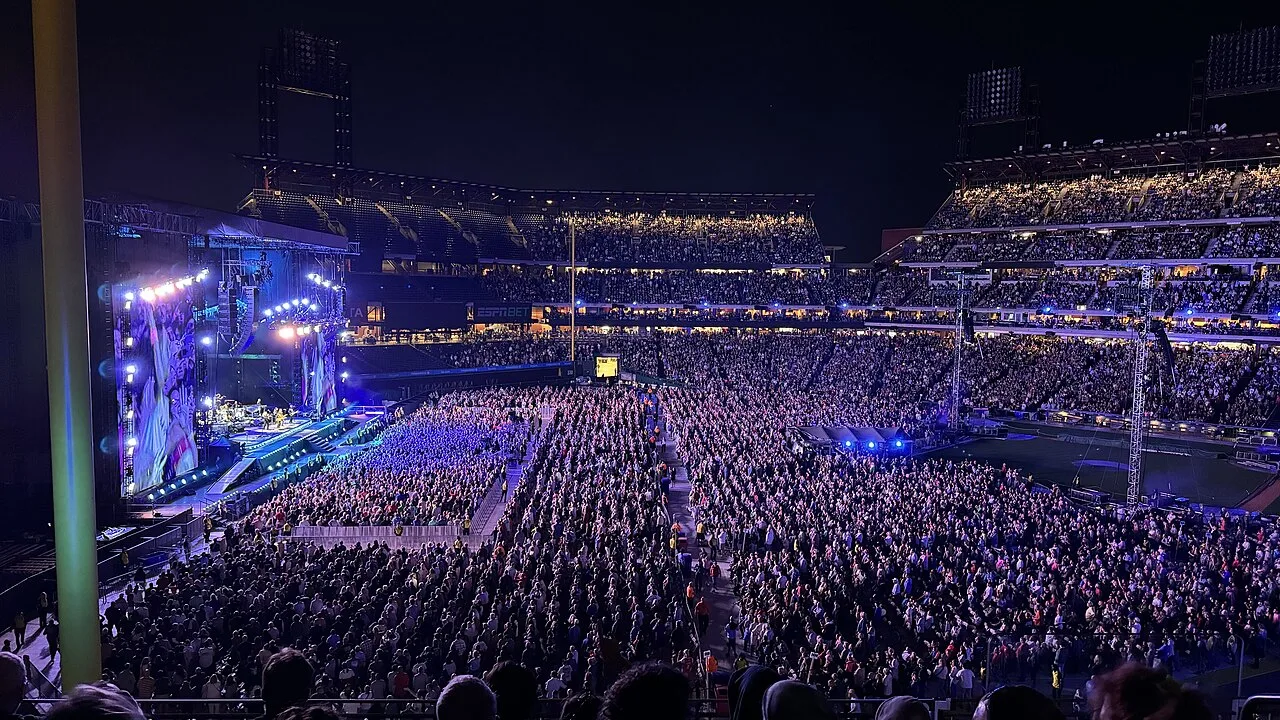 Bruce Springsteen and the E Street Band performing at Citizens Bank Park in Philadelphia