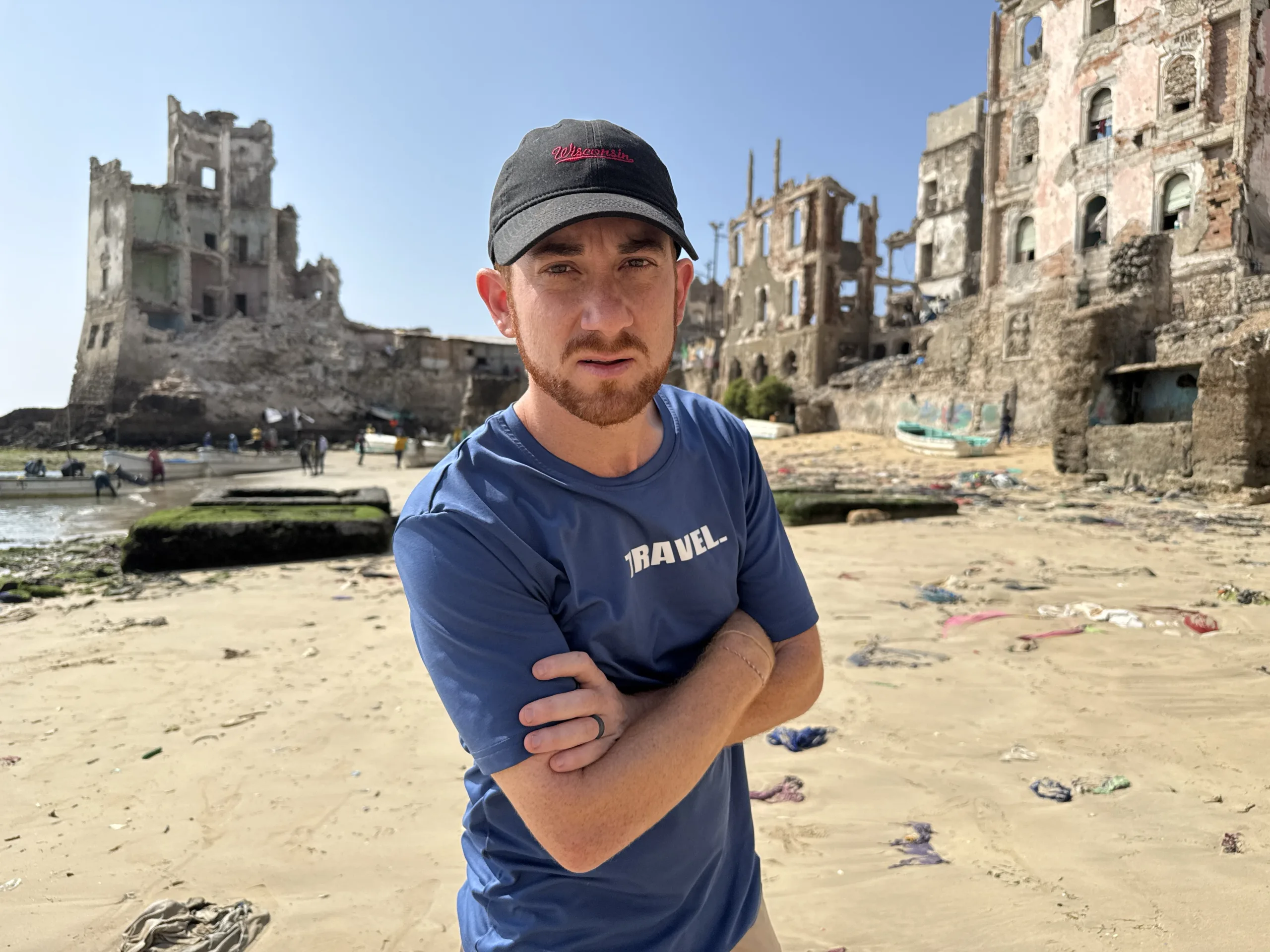 Open the featured image for Drew Binsky Netflix Launch Tests a New Path From YouTube to Streaming Travel creator Drew Binsky in Mogadishu, Somalia in December 2024