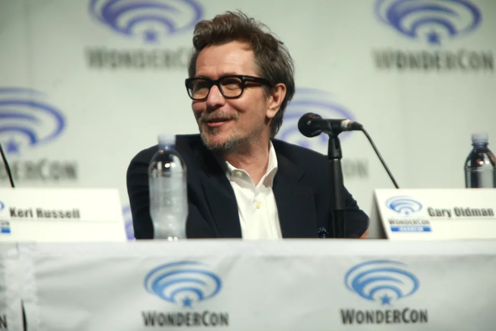 Gary Oldman seated at a WonderCon panel in Anaheim in 2014