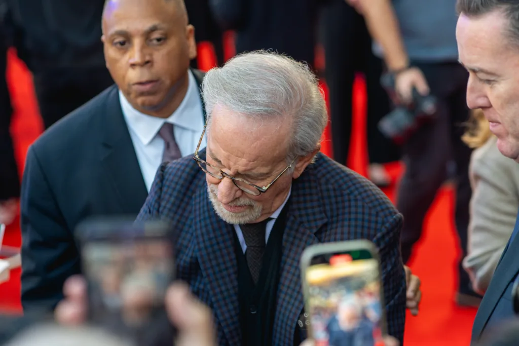 Steven Spielberg at the Hamnet gala premiere in London in 2025