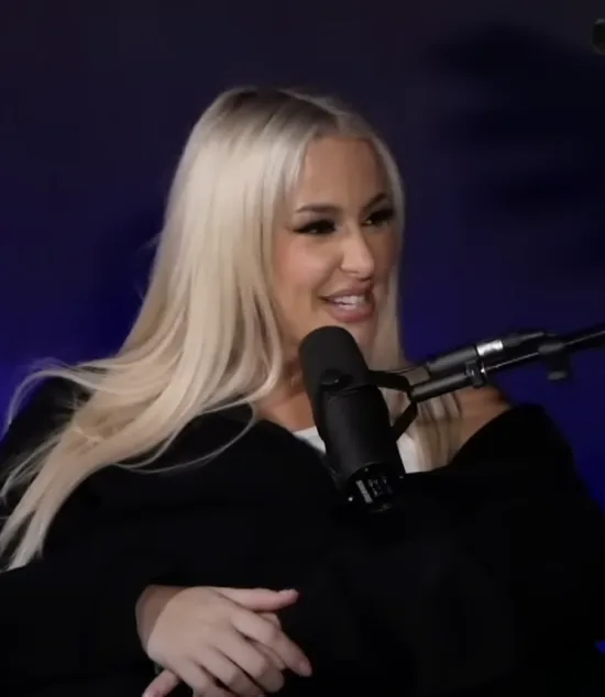 Tana Mongeau appearing on the Six Feet Above podcast