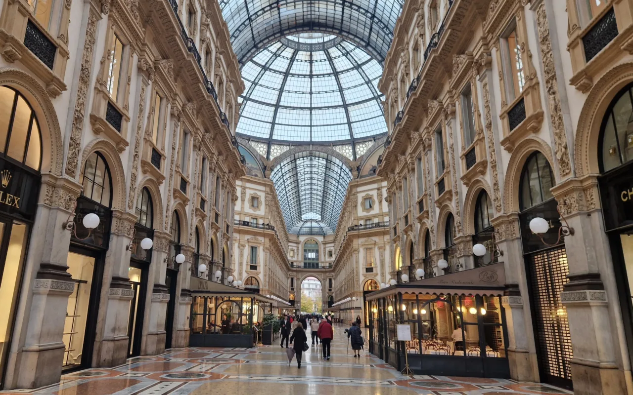 Interior of the Galleria Vittorio Emanuele II in Milan, venue for Vogue World Milano 2026