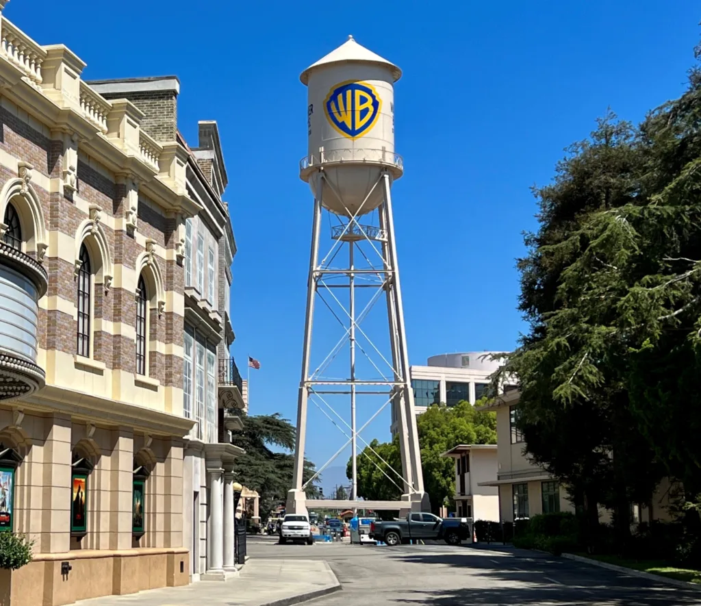 Warner Bros water tower at the Burbank studio lot