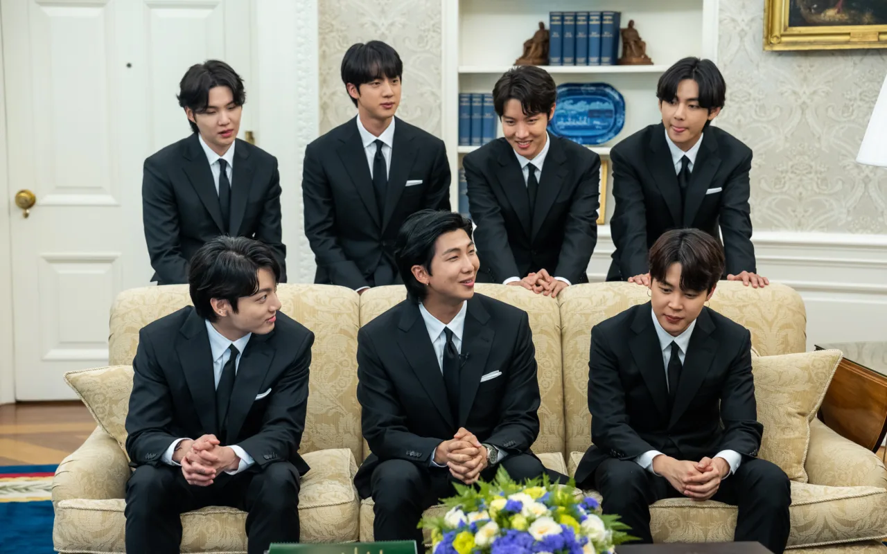 BTS together at the White House in May 2022