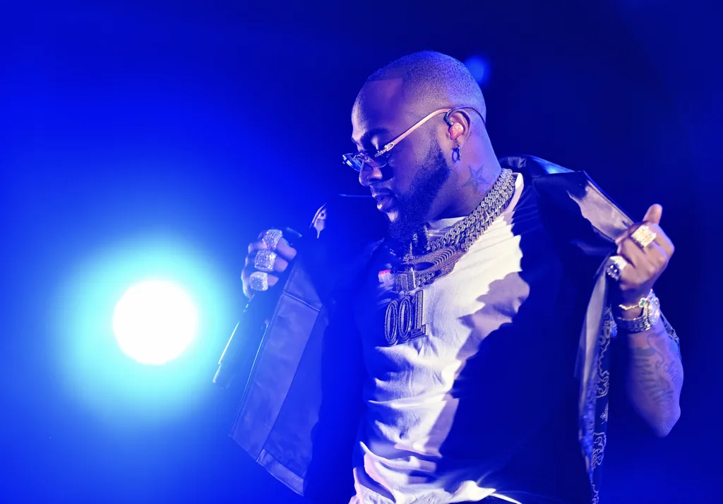 Davido performing in concert at Reggae Geel