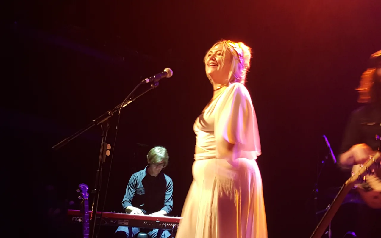 Elle King performing onstage at the Bowery Ballroom