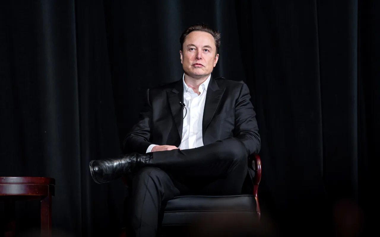 Elon Musk speaking at the U.S. Air Force Academy in Colorado in 2022