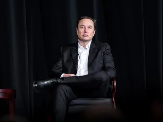 Elon Musk speaking at the U.S. Air Force Academy in Colorado in 2022