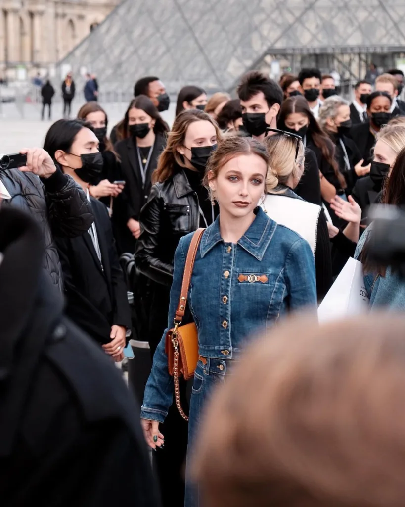 Emma Chamberlain attending Paris Fashion Week in 2021
