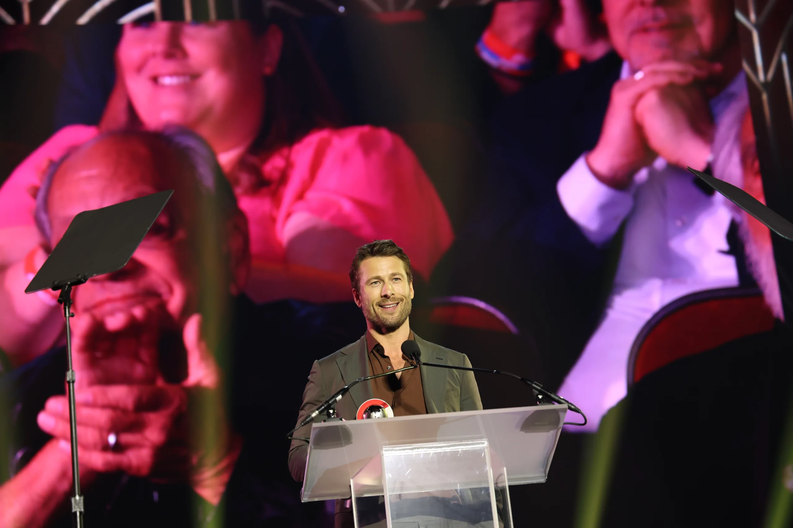 Open the featured image for Glen Powell Michelle Randolph Relationship Works Because They Share the Same Values Glen Powell at CinemaCon 2025 in Las Vegas
