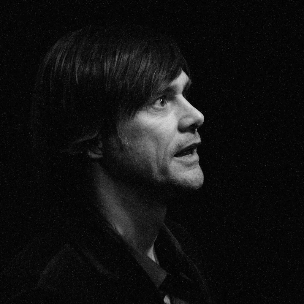 Jim Carrey at a film presentation in Paris in 2010
