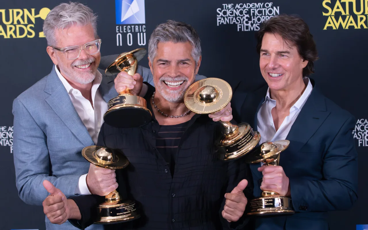 Tom Cruise and Christopher McQuarrie at the 2026 Saturn Awards