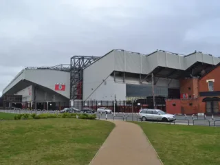 Anfield exterior in an archival photograph from 2014