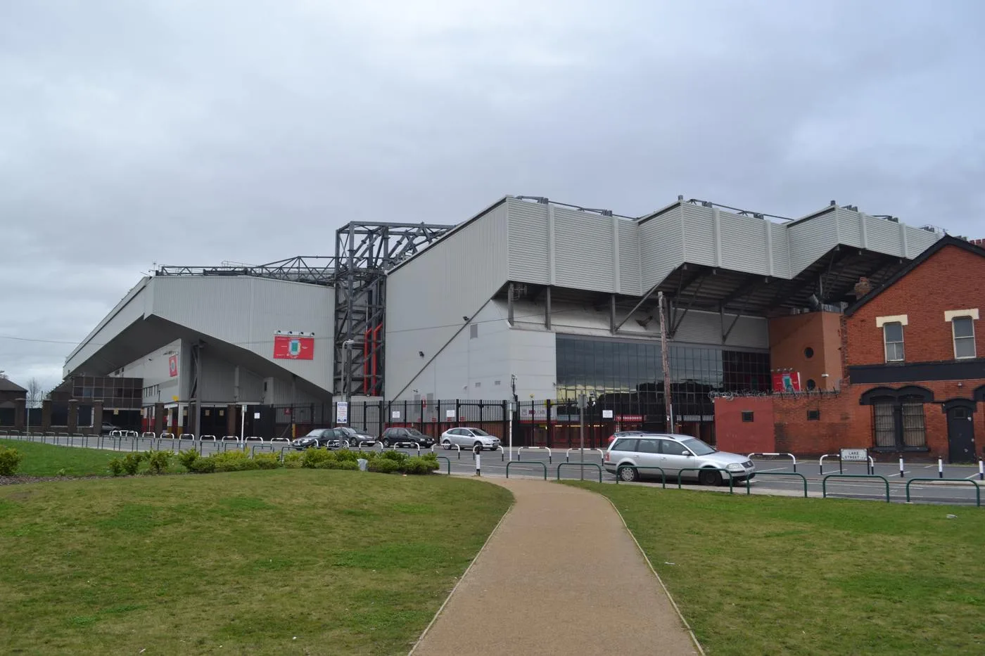 Anfield exterior in an archival photograph from 2014