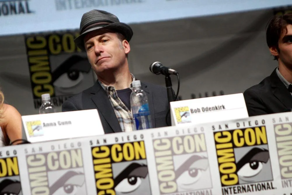 Bob Odenkirk seated at the Breaking Bad panel at San Diego Comic-Con in July 2013