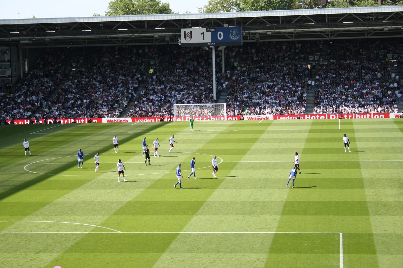 Open the featured image for Everton Newcastle Cup Win: Hackney Helps Book Fleetwood Trip Everton players in blue during their away match at Fulham in May 2025
