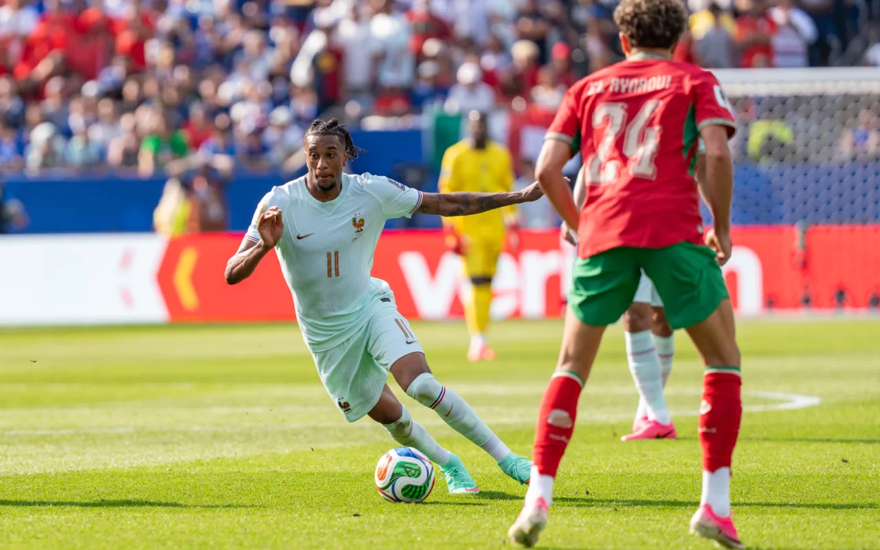 Michael Olise playing for France during the 2026 FIFA World Cup