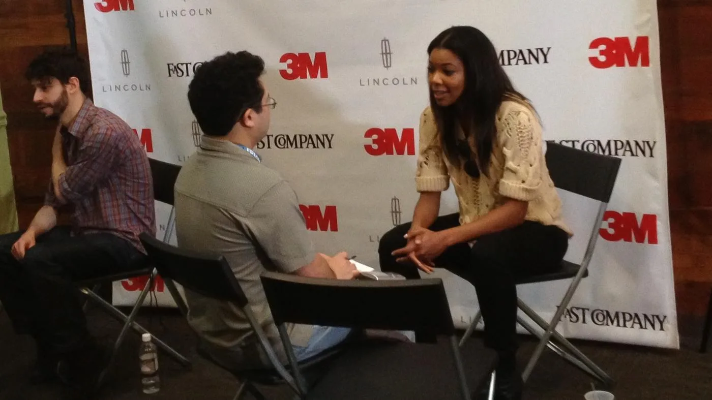 Open the featured image for Gabrielle Union at 54: Screen Roles and Her Own Stories Gabrielle Union talking with an interviewer at the Fast Company Grill in 2012
