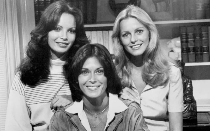 Jaclyn Smith, Kate Jackson and Cheryl Ladd in a 1977 Charlie’s Angels publicity photograph