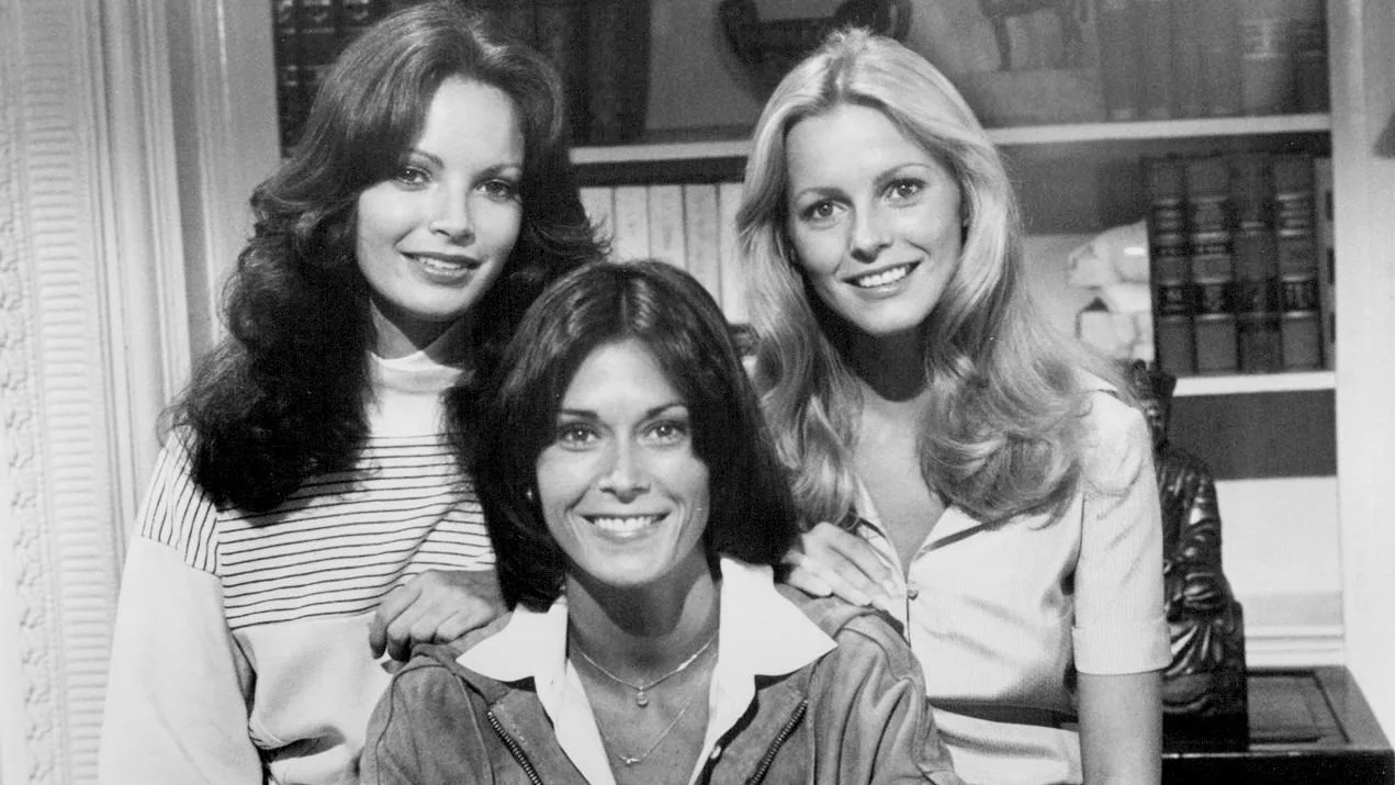 Jaclyn Smith, Kate Jackson and Cheryl Ladd in a 1977 Charlie’s Angels publicity photograph