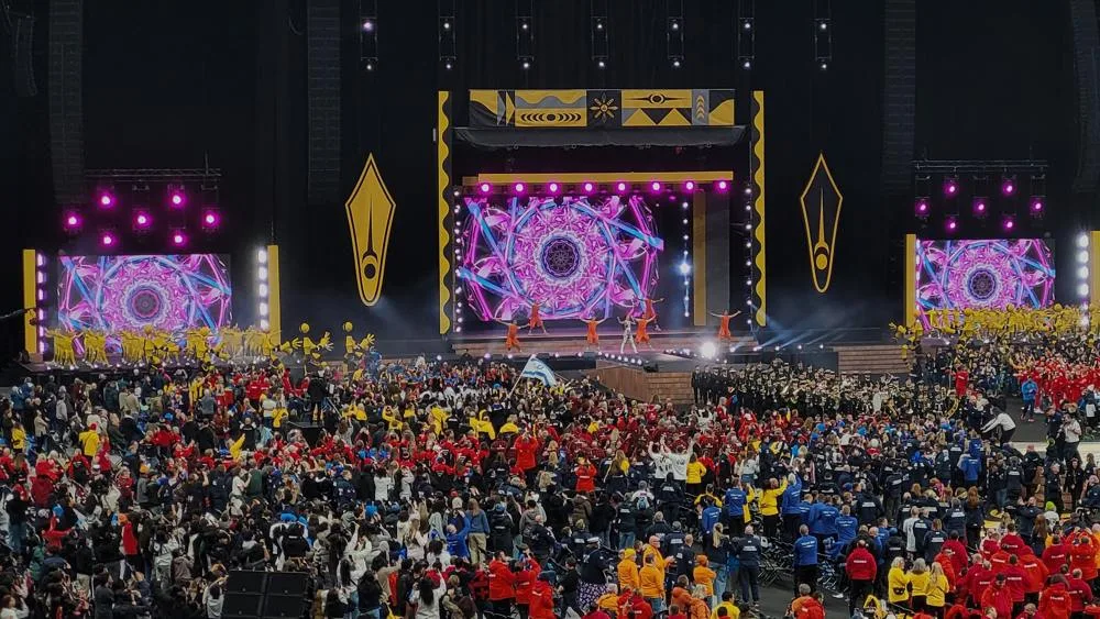Katy Perry performs on the central stage at the 2025 Invictus Games opening ceremony in Vancouver