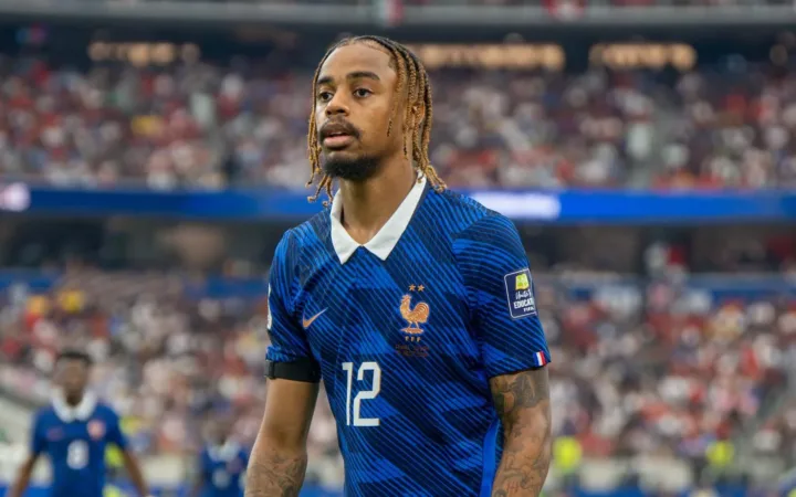 Bradley Barcola in France colours at the 2026 World Cup