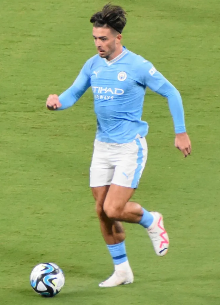 Jack Grealish playing for Manchester City