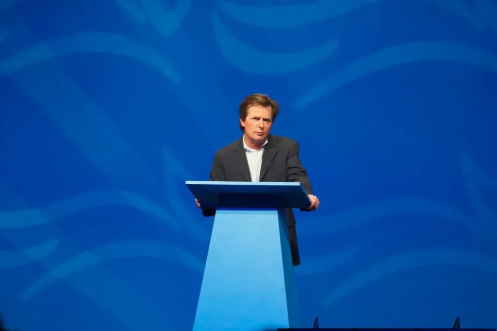 Michael J. Fox speaking at Lotusphere in January 2012