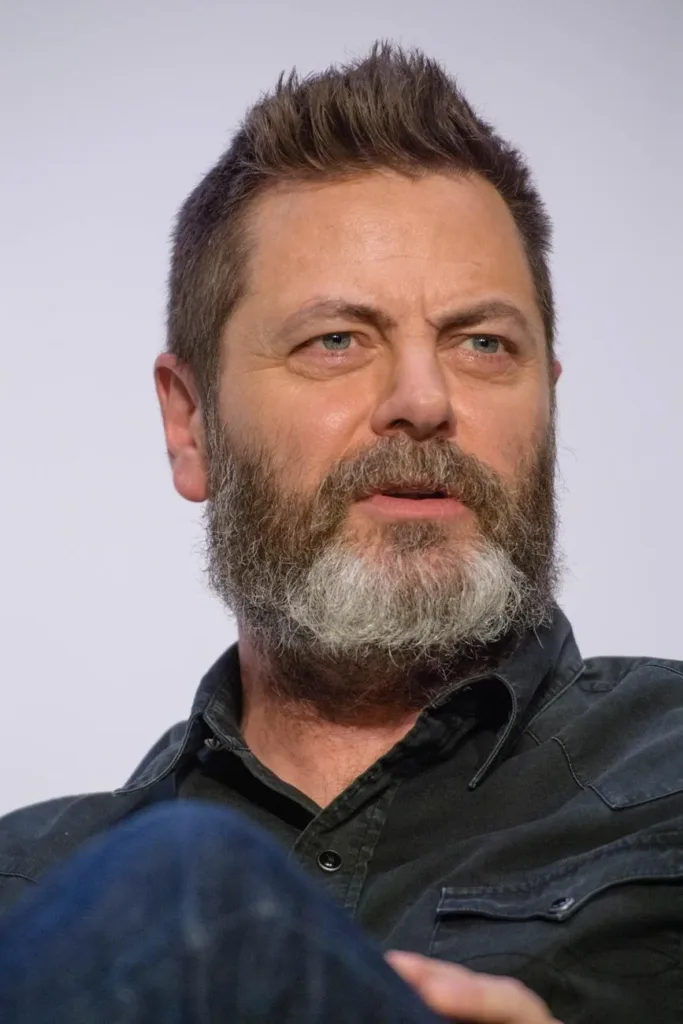 Nick Offerman speaking at the 2018 Montclair Film Festival
