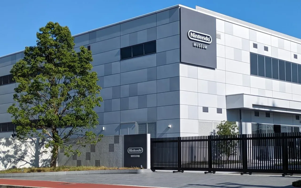 Nintendo Museum exterior and entrance gates in Uji in June 2024