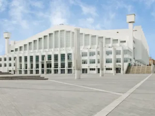 Wembley Arena exterior and forecourt in a 2007 archive photograph