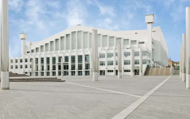 Wembley Arena exterior and forecourt in a 2007 archive photograph